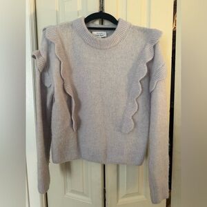 Light Blue Ruffle Sweater